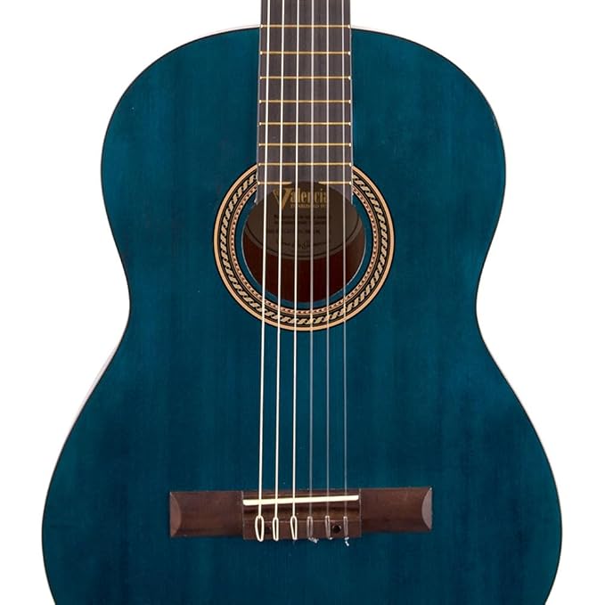 Valencia VC214TBU 200 Series 4/4 Trans Blue Classical Guitar
