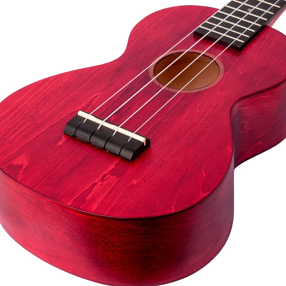 Mahalo ML2CR Island Series Cherry Red Concert With Bag Ukulele