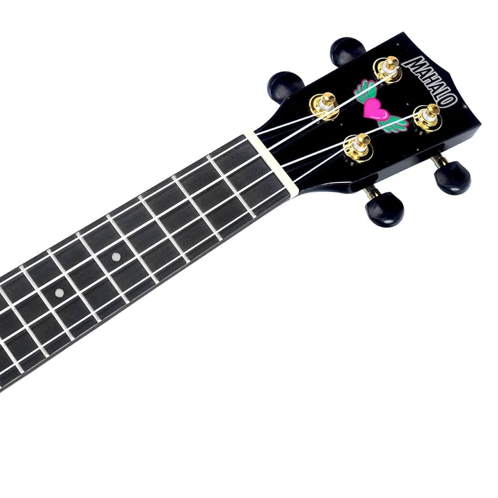 Mahalo MA1HEBK Art Series Heart Black Soprano With Bag Ukulele