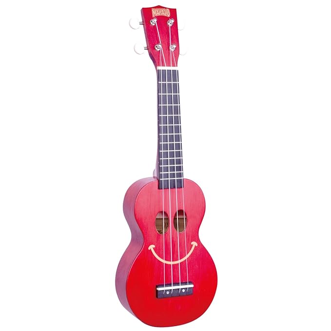 Mahalo U-SMILE-TRD Series Soprano Trans Red With Bag Ukulele