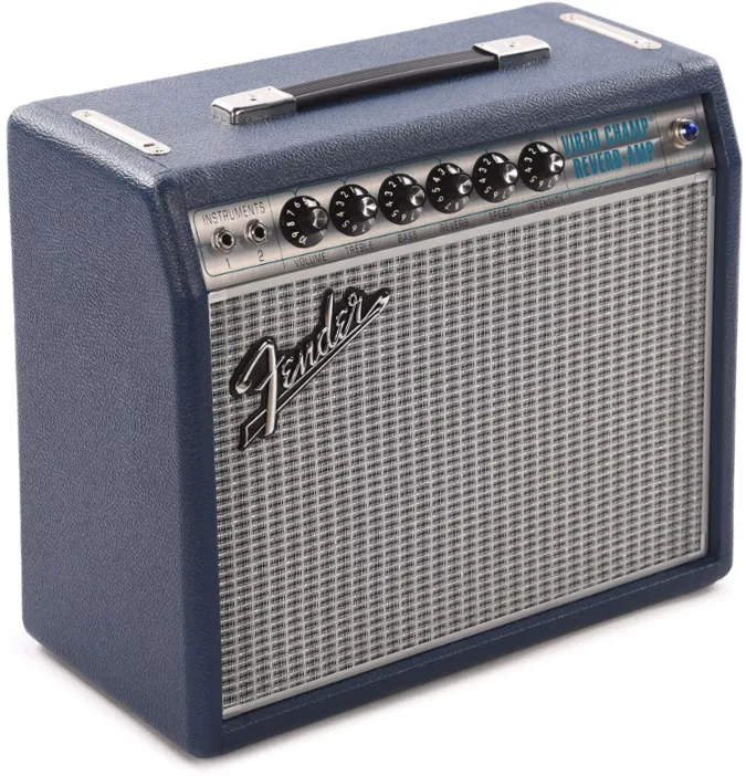 Fender 68 Custom Vibro Champ Navy Combo Guitar Amplifier