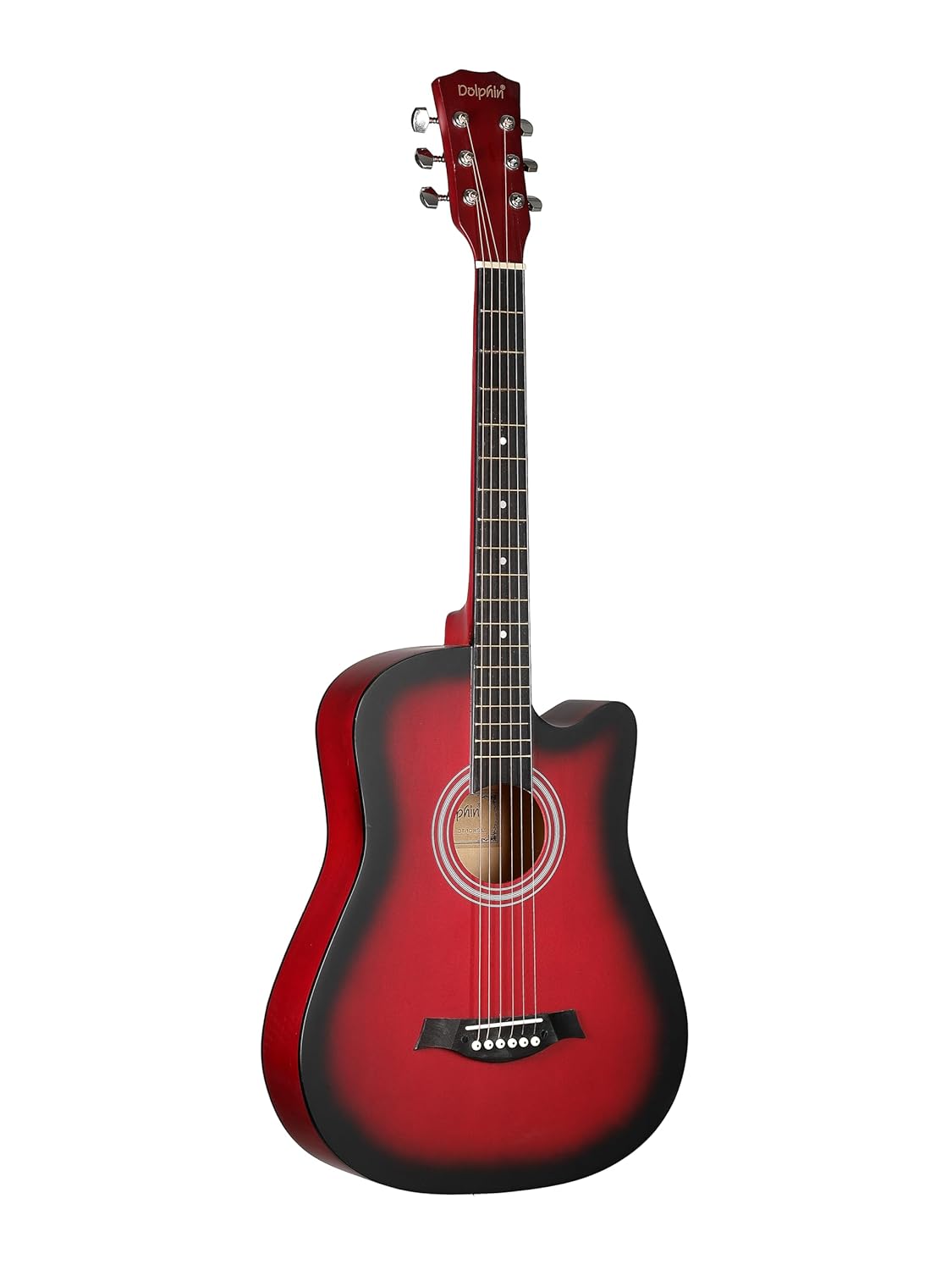 Dolphin DT1C-RD Cutaway Red Acoustic Guitar
