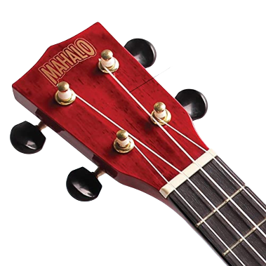 Mahalo MH2TWR Hano Series Trans Wine Red Concert With Bag Ukulele