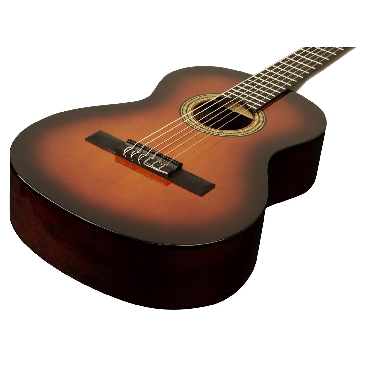 Valencia VC263HCSB 260 Series 3/4 Hybrid Neck High Gloss Classic Sunburst Classical Guitar