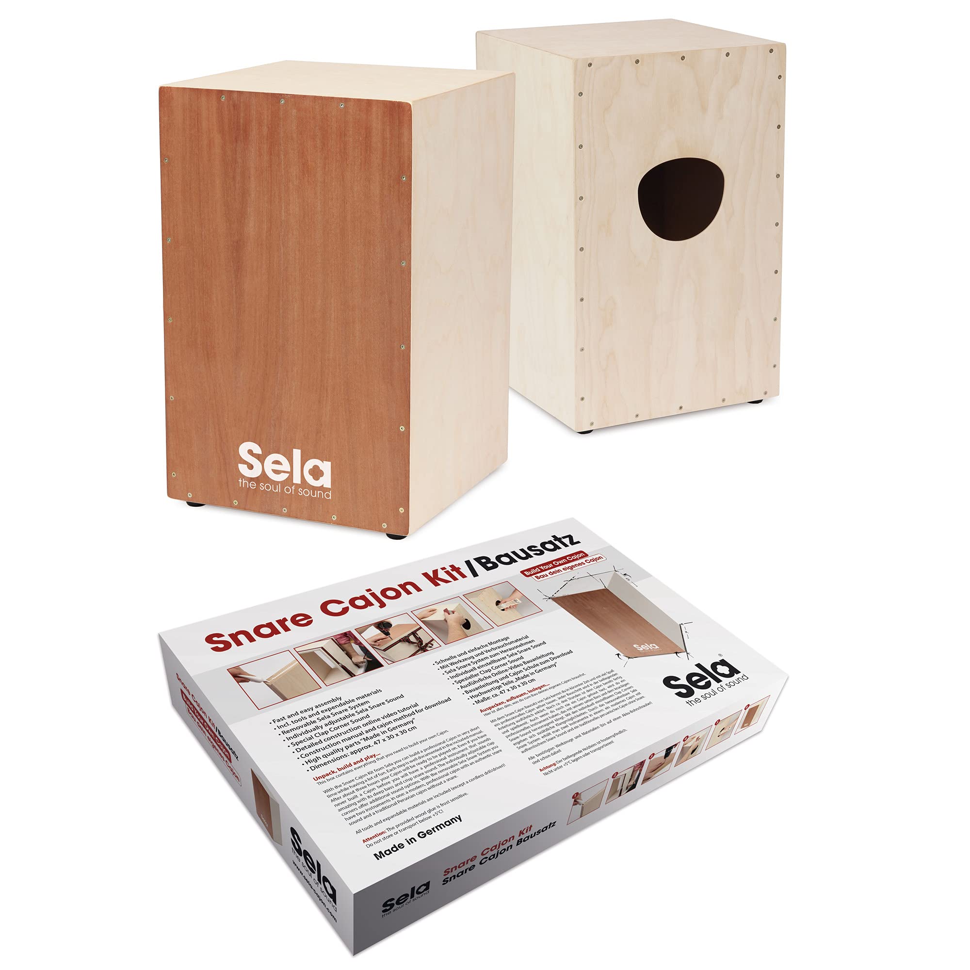 Sela SE001 Quick Assembly Series Kit DIY With Finishing Set Snare Cajon