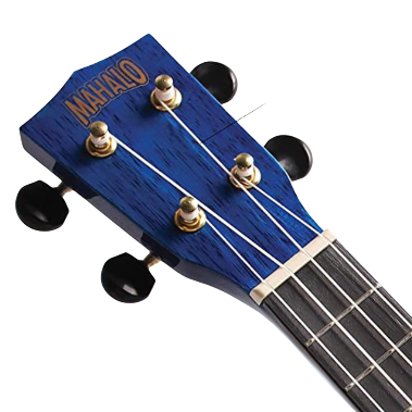 Mahalo MH2TBU Hano Series Trans Blue Concert With Bag Ukulele