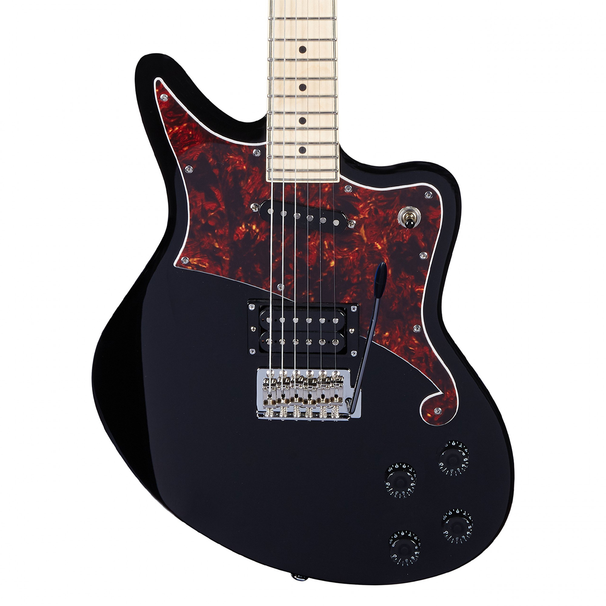 D'Angelico DAPBEDSBKMCTR Premier Series Bedford Black Electric Guitar