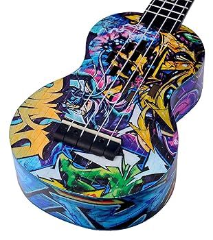 Mahalo MA1GR Art II Series Graffitti Soprano With Bag Ukulele