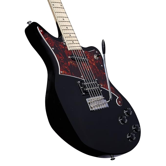 D'Angelico DAPBEDSBKMCTR Premier Series Bedford Black Electric Guitar