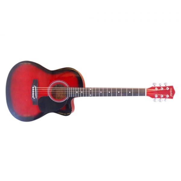 Dolphin DT1C-RD Cutaway Red Acoustic Guitar