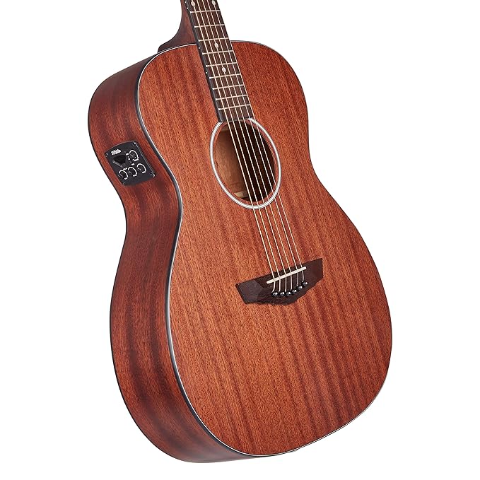 D'Angelico DAPLSOMMAHCP Premier Series Tammany LS Natural Mahogany Satin Electro-Acoustic Guitar