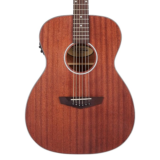 D'Angelico DAPLSOMMAHCP Premier Series Tammany LS Natural Mahogany Satin Electro-Acoustic Guitar