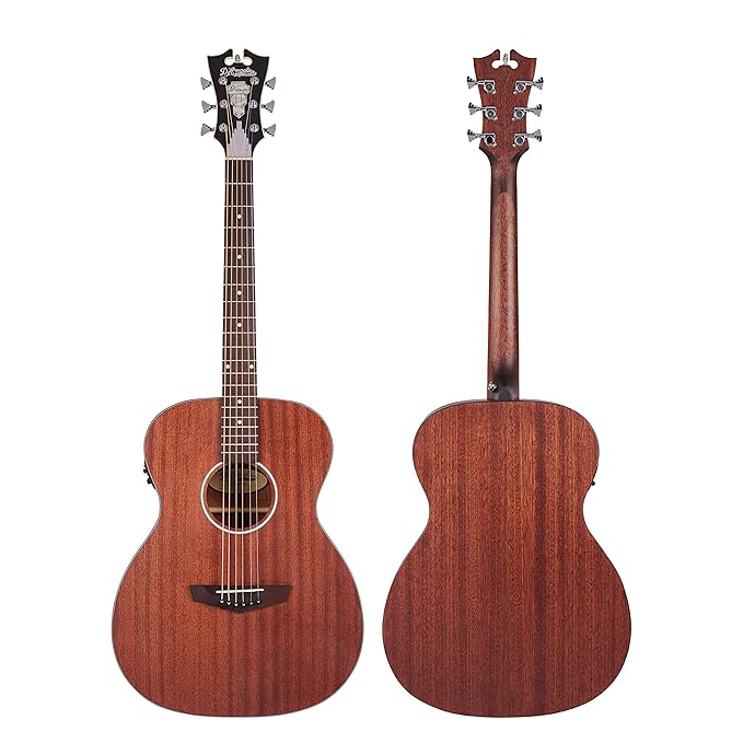 D'Angelico DAPLSOMMAHCP Premier Series Tammany LS Natural Mahogany Satin Electro-Acoustic Guitar