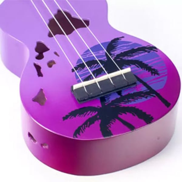 Mahalo MD1HAPPB Hawaii Purple Burst Soprano With Bag Ukulele