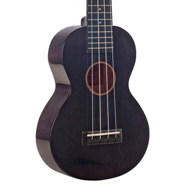 Mahalo MH2WTBK Hano Series Wide Neck Trans Black Concert With Bag Ukulele