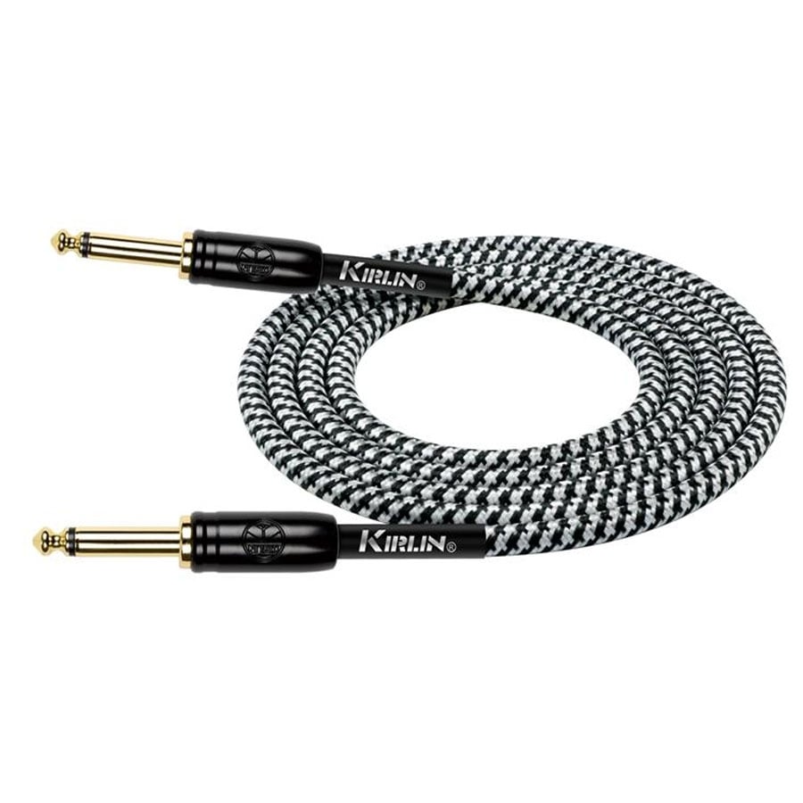 Kirlin IW-241BCG-BKB-10 Original Woven 10 Mtr Black /White Cable