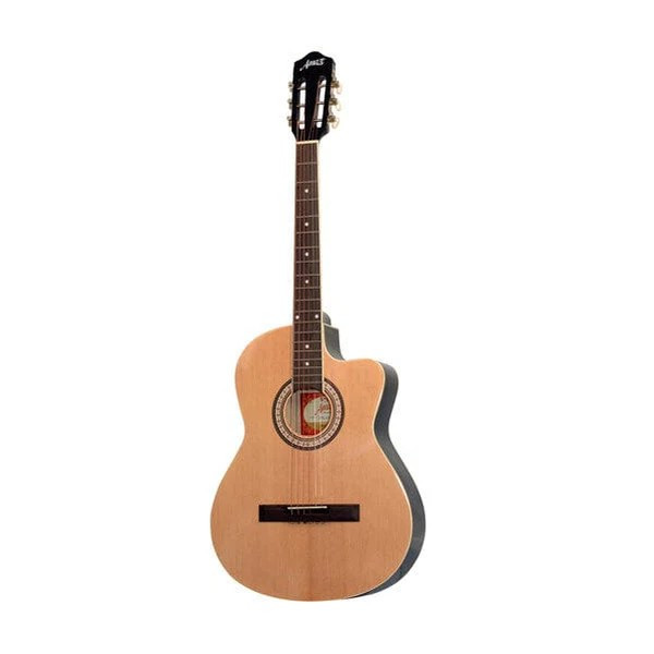 Amaze AW39C Natural 39-Inch Cutaway 6-String Acoustic Guitar