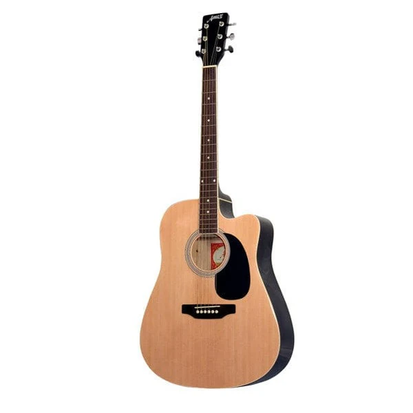 Amaze AW41C201 Natural 41-Inch Dreadnought Cutaway 6-String Acoustic Guitar