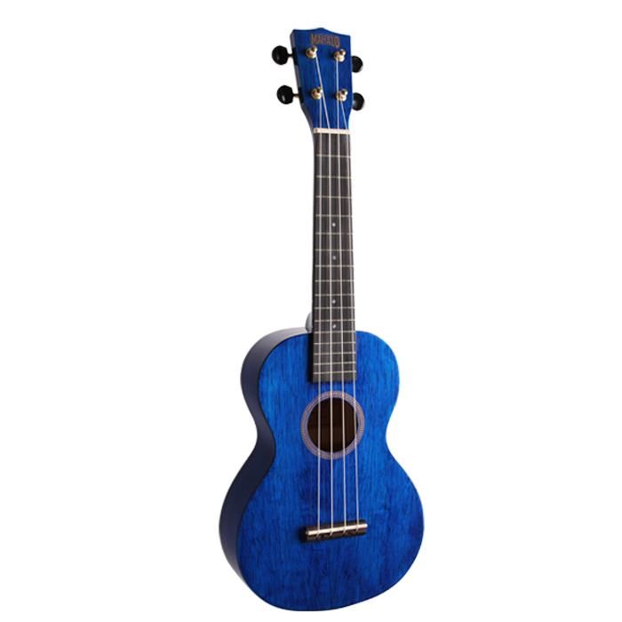 Mahalo MH2TBU Hano Series Trans Blue Concert With Bag Ukulele