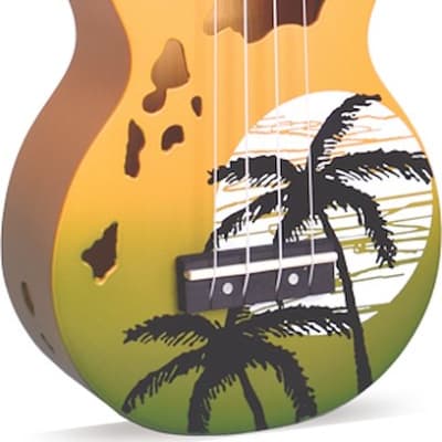 Mahalo MD1HAGNB Hawaii Green Burst Soprano With Bag Ukulele