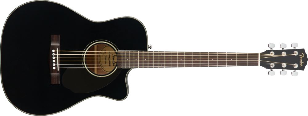 Fender CC60SCE Black Concert Cutaway Electro-Acoustic Guitar