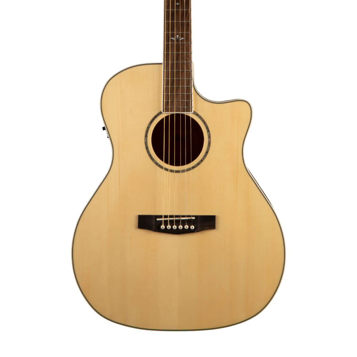Cort GA-FF NAT Natural Glossy With Cutaway Electro-Acoustic Guitar