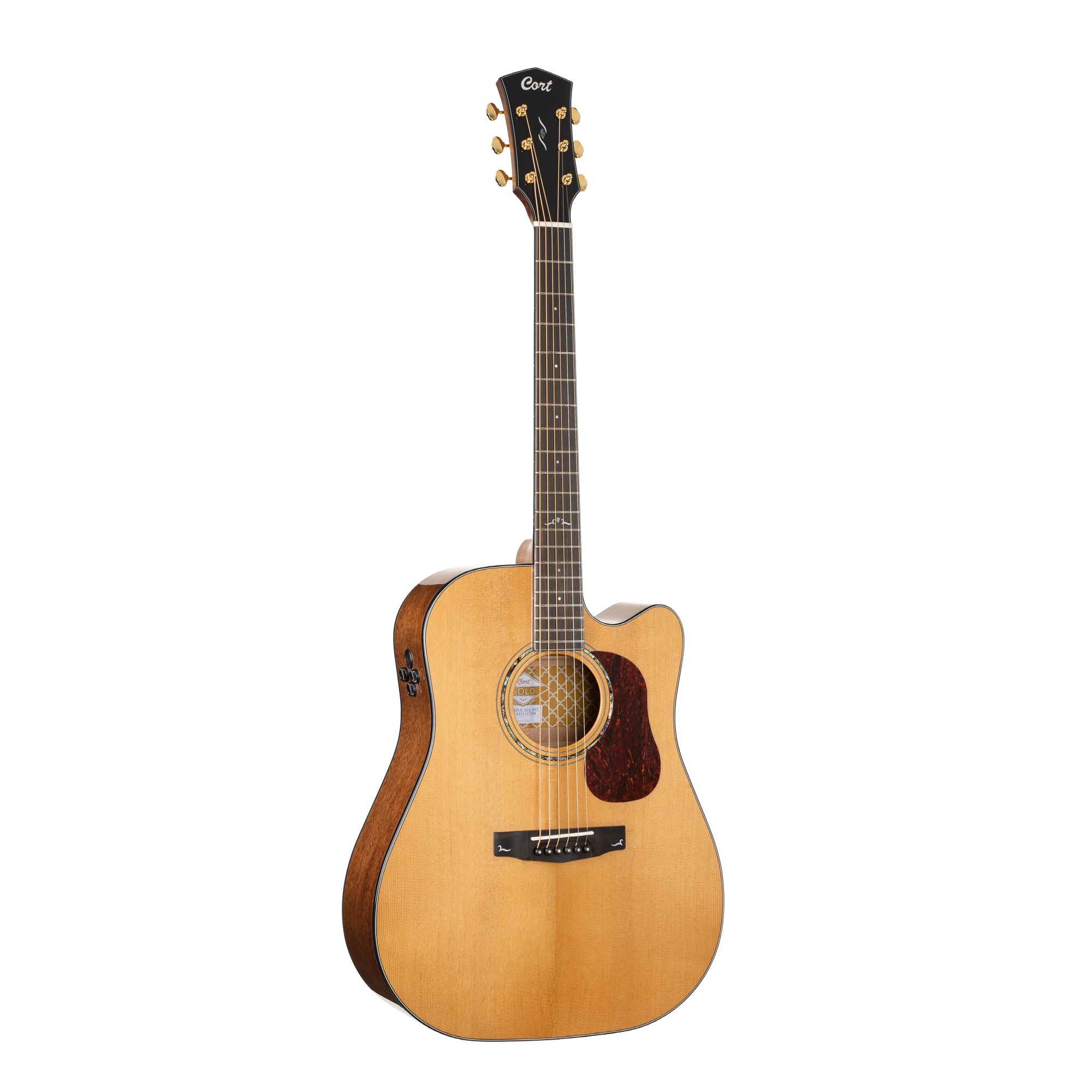 Cort GOLD-DC6 Natutral Cutaway Electro-Acoustic Guitar