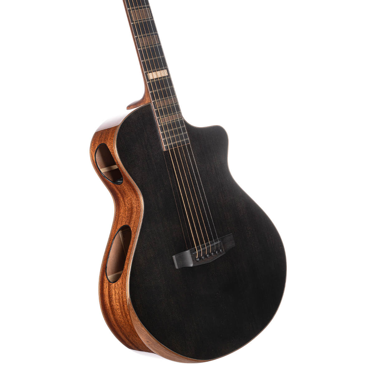 Cort Modern Black TBK Cutaway Masterpiece Electro-Acoustic Guitar