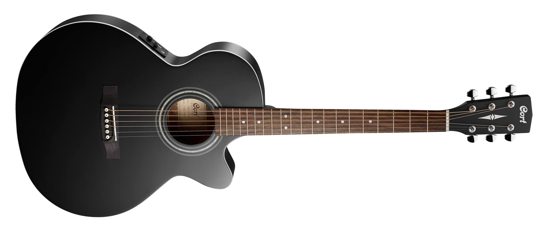 Cort SFX-ME BK W/Bag SFX Series Black Satin With Bag Cutaway Electro-Acoustic Guitar
