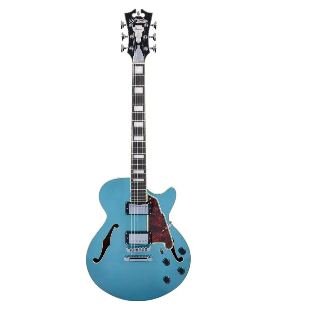 D'Angelico DAPSSOTCSCB Hollow Premier SS Stopbar Ocean Turquiose Electric Guitar