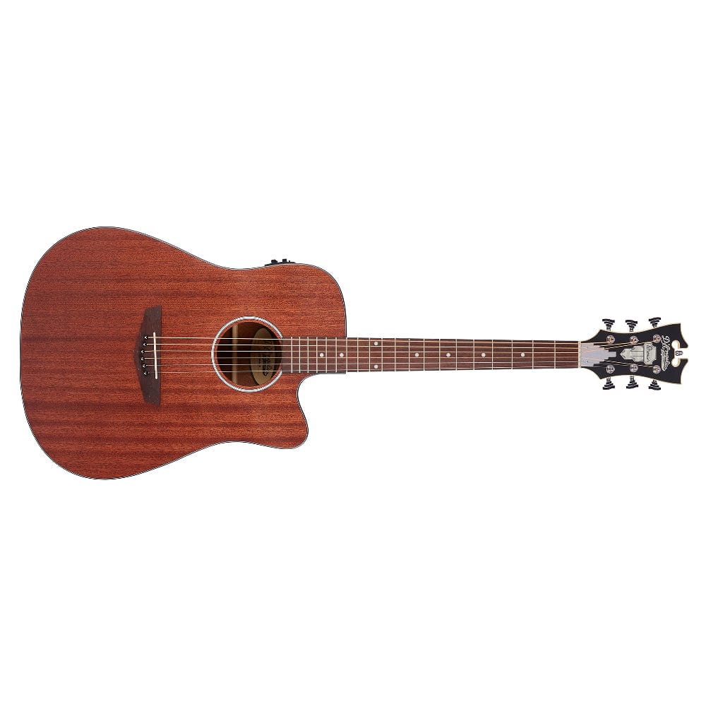 D'Angelico DAPLSD500MAHCP Premier Series Bowery LS Natural Mahogany Satin Electro-Acoustic Guitar