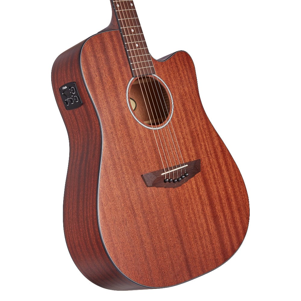 D'Angelico DAPLSD500MAHCP Premier Series Bowery LS Natural Mahogany Satin Electro-Acoustic Guitar