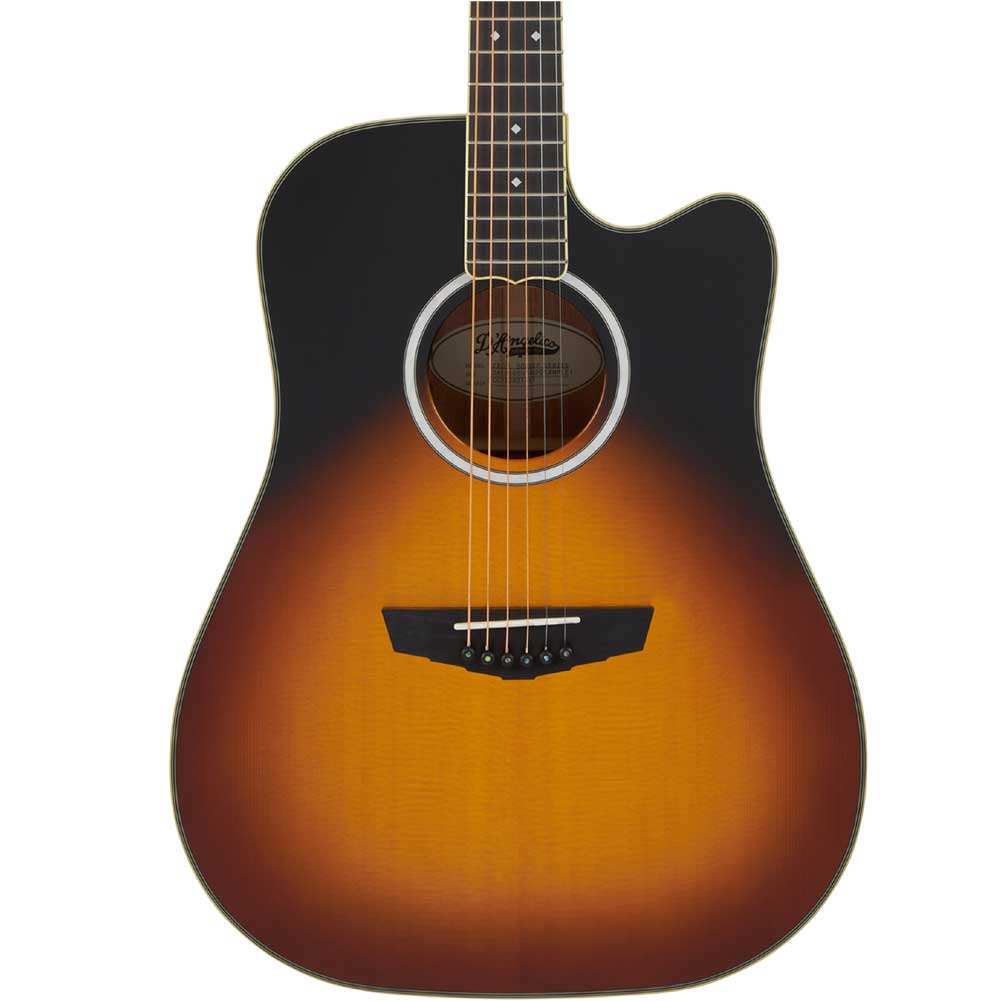 D'Angelico DAED500VSB2GP Excel Bowery Vintage Sunburst Cutaway Electro-Acoustic Guitar