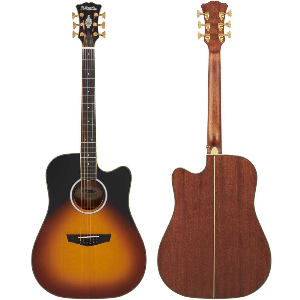 D'Angelico DAED500VSB2GP Excel Bowery Vintage Sunburst Cutaway Electro-Acoustic Guitar