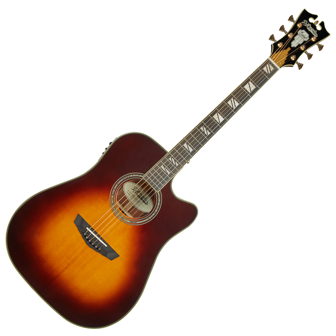 D'Angelico DAED500VSB2GP Excel Bowery Vintage Sunburst Cutaway Electro-Acoustic Guitar