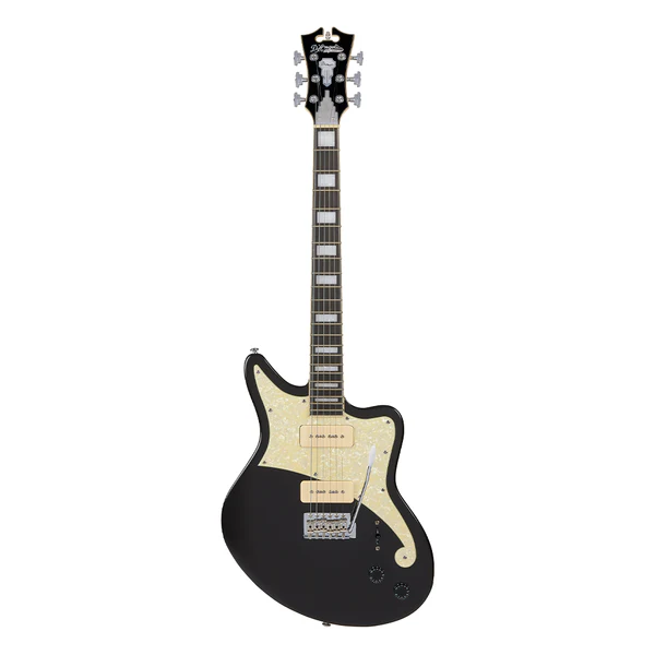 D'Angelico DAPBEDBLFCTR Premier Series Bedford Black Flake Electric Guitar