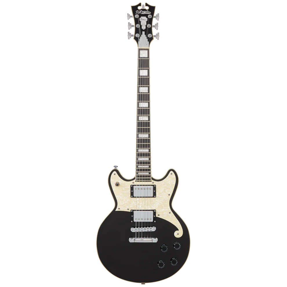 D'Angelico DAPBRIBLFCS Premier series Brighton Black Flake Electric Guitar