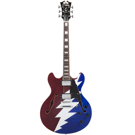 D'Angelico DAPDCRWBCSCBGDSIG Hollow Premier Grateful Dead DC Electric Guitar