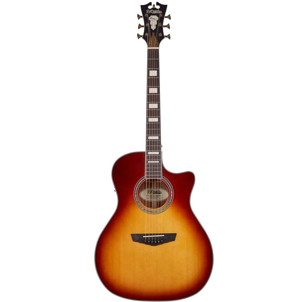 D'Angelico DAPG200VSBCPS Premier Series Vintage Sunburst Cutaway Electro-Acoustic Guitar