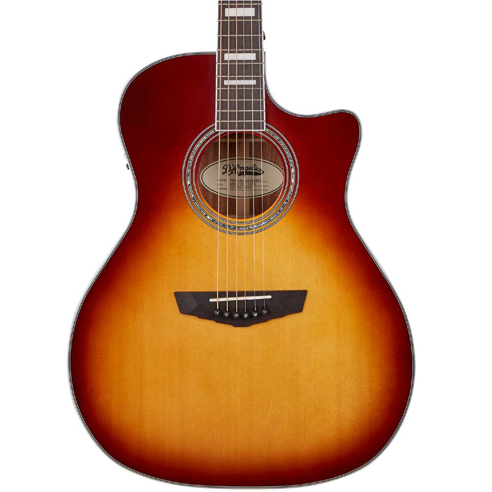 D'Angelico DAPG200VSBCPS Premier Series Vintage Sunburst Cutaway Electro-Acoustic Guitar