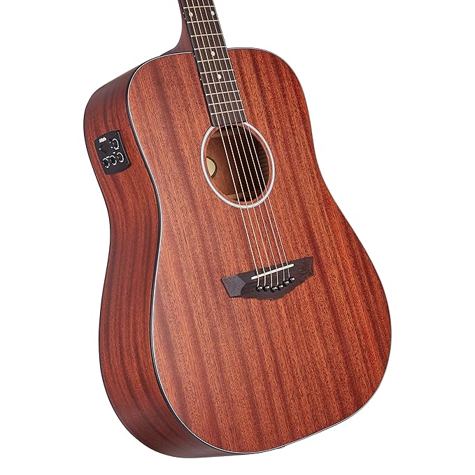D Anglico DAPLSD300MAHCP Premier Series Lexington LS Natural Mahogany Satin Electro-Acoustic Guitar
