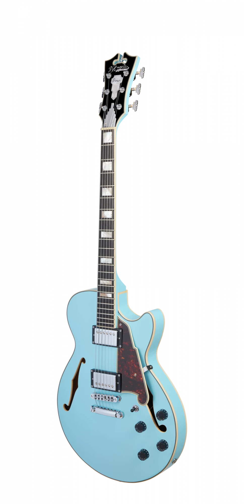 D'Angelico DAPSSSKBCS Hollow Premier SS Stairstep Sky Blue Electric Guitar