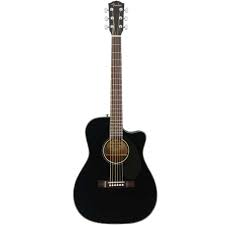 Fender CC60SCE Black Concert Cutaway Electro-Acoustic Guitar