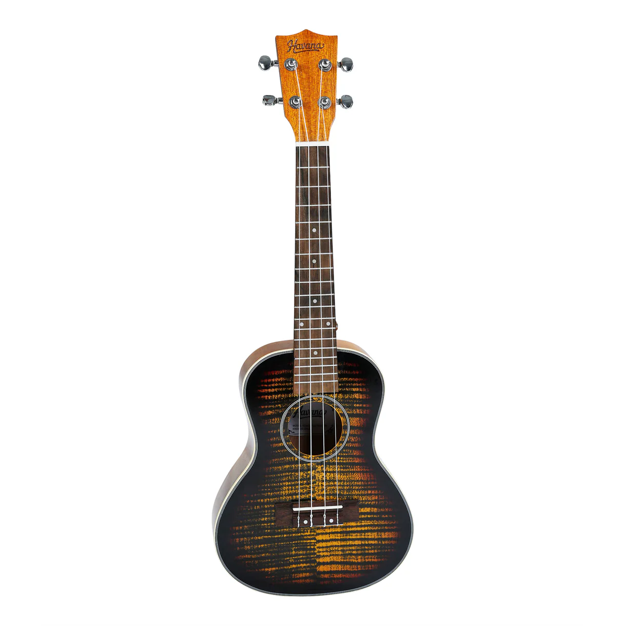 Havana QUK24 Tree Flame Sunburst Concert Ukulele
