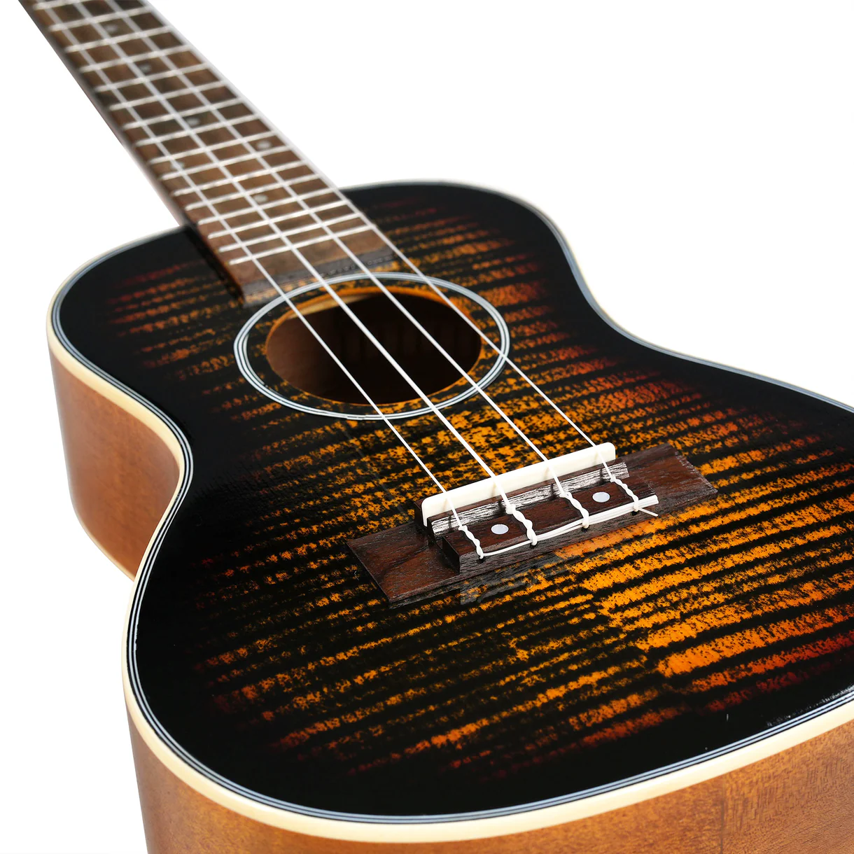 Havana QUK24 Tree Flame Sunburst Concert Ukulele