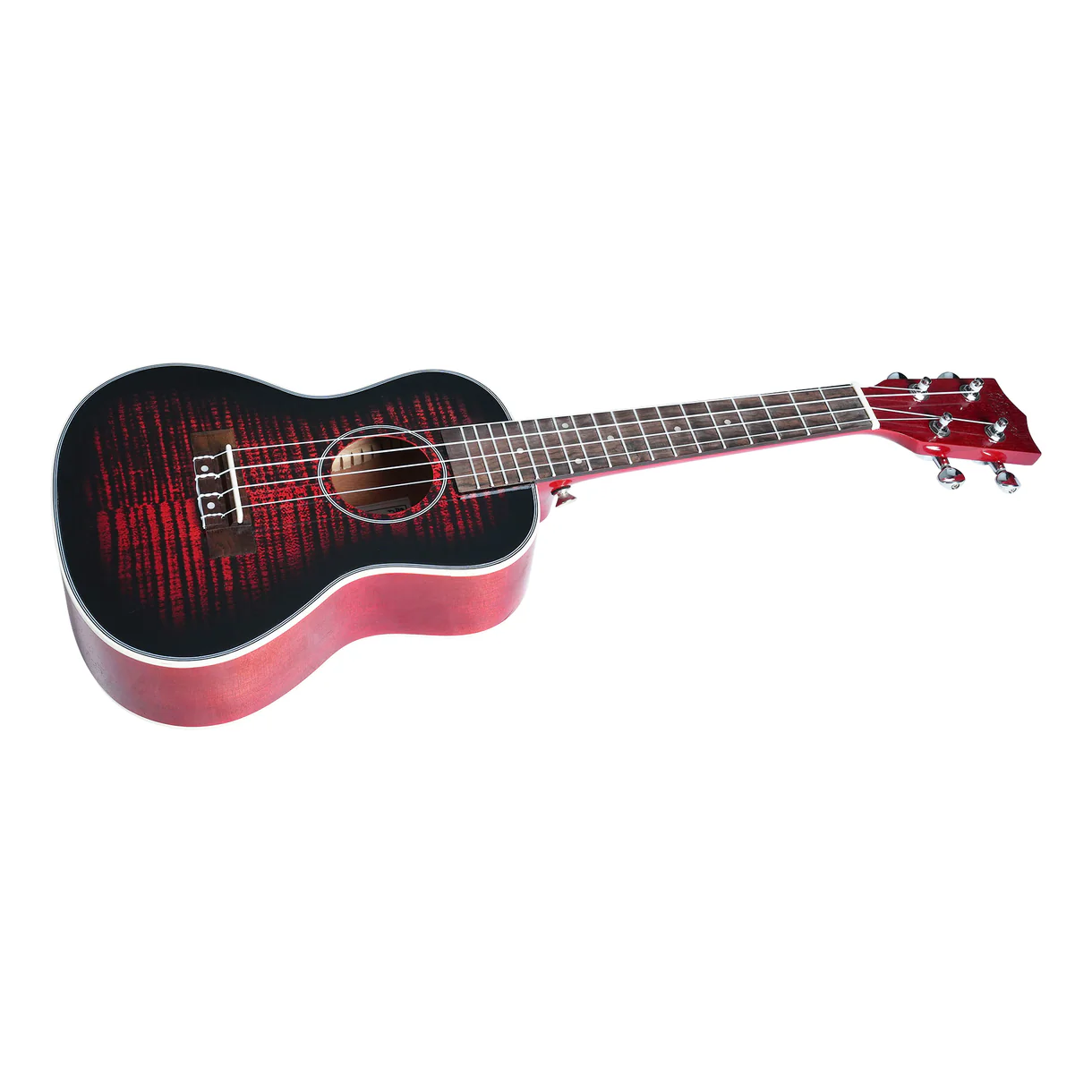 Havana QUK24 Tiger Flame Red Concert Ukulele