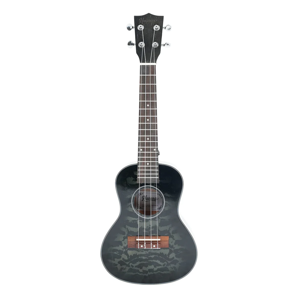Havana QUK24 Tree Flame Black Concert Ukulele