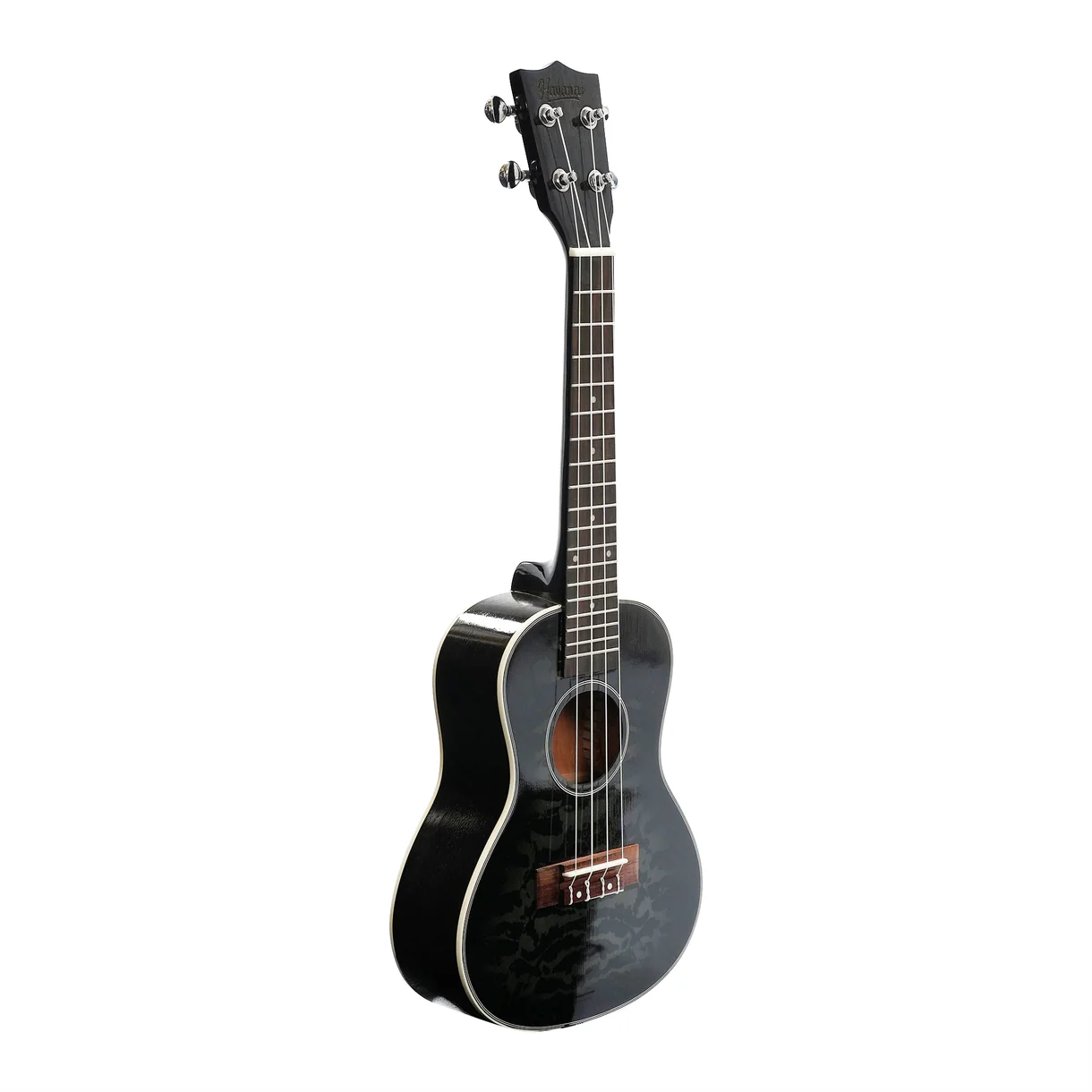 Havana QUK24 Tree Flame Black Concert Ukulele