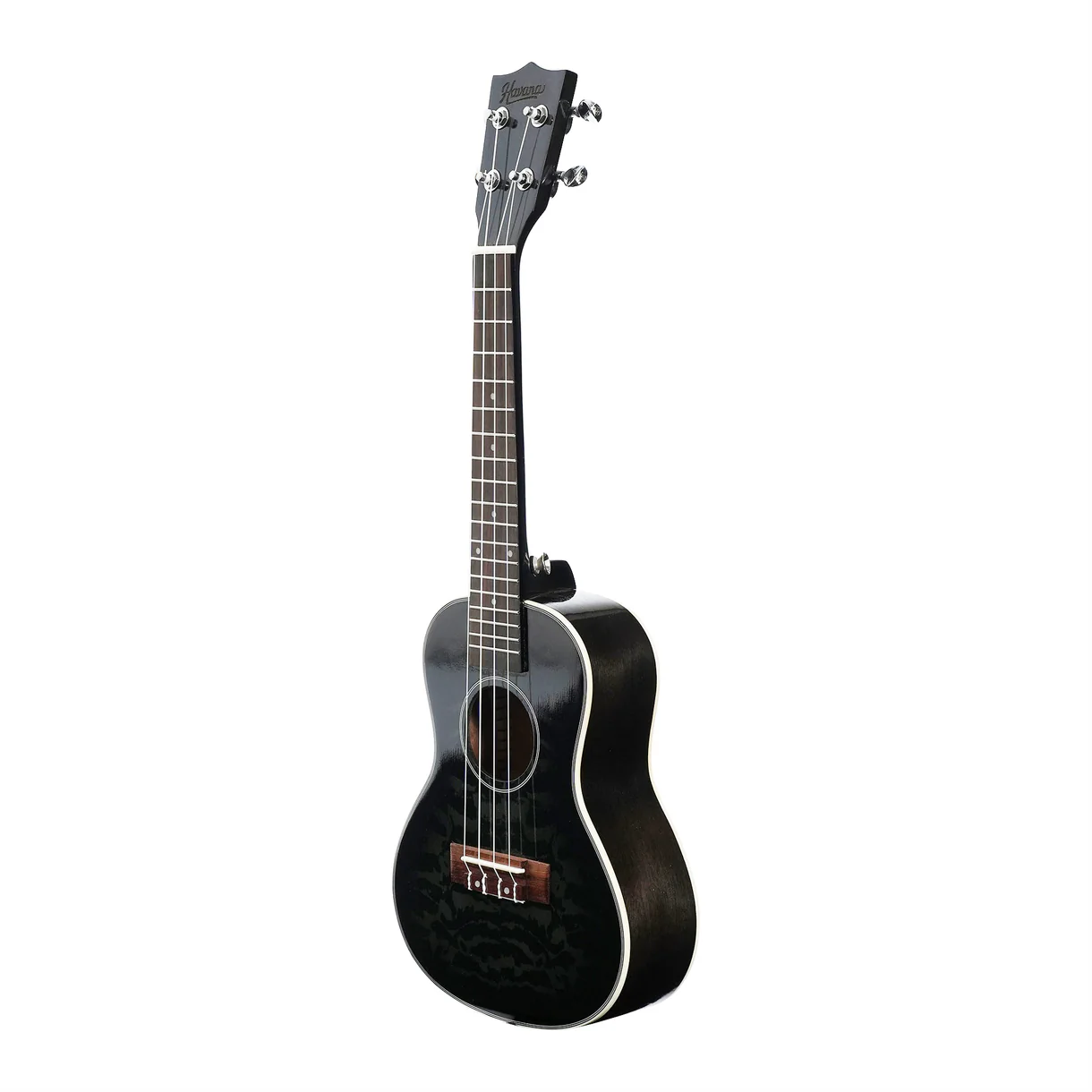 Havana QUK24 Tree Flame Black Concert Ukulele