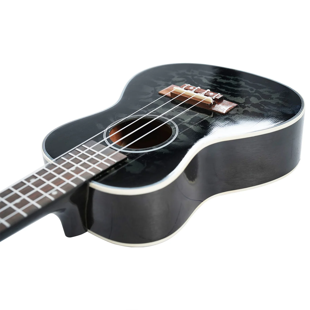 Havana QUK24 Tree Flame Black Concert Ukulele